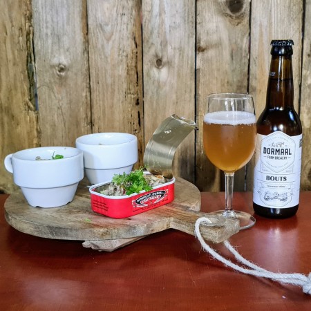 Beerpairing 1 Sardines met Granny Smith, fijne groene kruiden, geroosterde hazelnoot & Bou - Streekbierenweekend Zaventem 